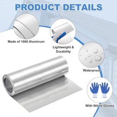 1060 Aluminum Flashing Roll, 40″ X6″ X0.031″ Aluminum Roof Panels