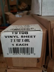 M-D Building Products 19108 3 in. x 150 ft. Vinyl Sheeting, White
