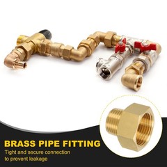3/4″ g Female x 1/2″ NPT Male Brass Pipe Fitting with Tape for Air Oil- 1Pcs