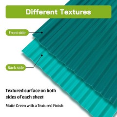 25-Pc Roof Sheet Set Weatherproof Panels DIY Flexible Roofing, Green, used