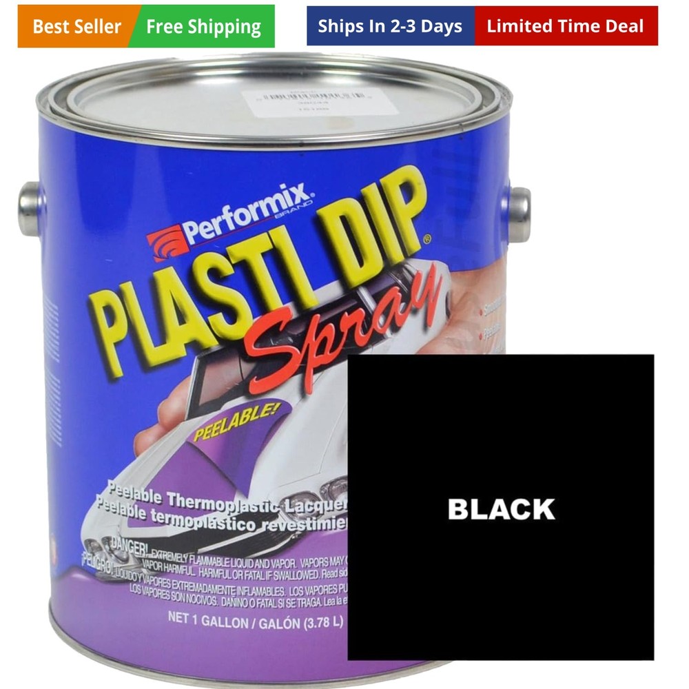 Black Multi-Purpose Rubber Coating Sprayable, One Gallon