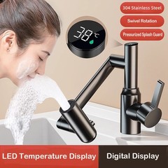 High Arc Kitchen Faucet 304 Stainless Steel 3 Spray Modes 360° Swivel Spout