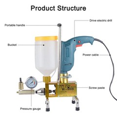 Epoxy injection pump Epoxy Polyurethane foam Grouting Machine Hose repair crack