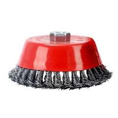 14Pcs 4″ Twist Cup Wire Wheel Brush 5/8″-11 Arbor Wire for Angle Grinder Wheel