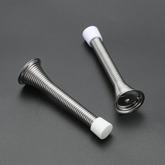 Door Stoppers 12 Pack Spring Door Stops with Rubber Bumper Satin Nickel Door