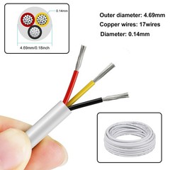 50FT 22AWG 3 Conductor Stranded Tinned Copper Wire for LED Lights Automotive