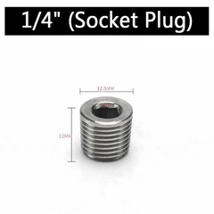 304 Stainless Steel Thread Socket Hex Head Pipe Plugs Fitting 1/4″ to 2″