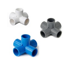 PVC Water Pipe Fittings Drainage Couplers Adapter Cross Tee Elbow 16mm-200mm