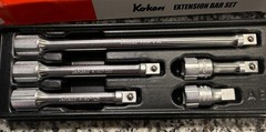 PK4760/5 Ko-ken USA 1/2 Sq. Dr. Extension Bar set 50-250mm ABS Tray 5 pieces