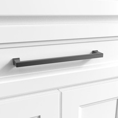 30204 – (Single) Conrad Door and Drawer Pull – 8in Center-to-Center, Matte Bl…