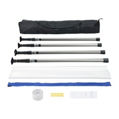 VEVOR Dust Barrier Poles 10 Ft Dust Barrier System with Four Telescoping Poles
