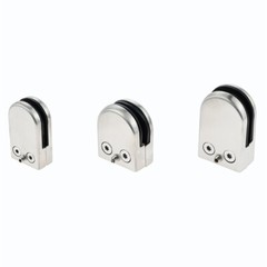 4Pcs Semicircle Glass Clamps 3 Size for Shower Room Shelf Bracket Clip Support