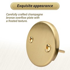 RP31556CZ Overflow Plate and Screws Drain Kit Champagne Bronze Color