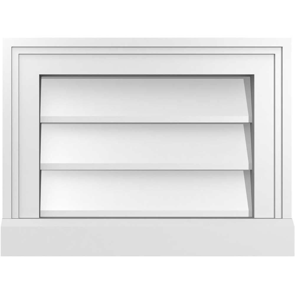 Ekena Millwork 16W X 12H Vertical Surface Mount Pvc Gable Vent Non-Functional