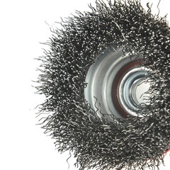 Professional Crimped Cup Brush Wheel Flexible Fine Finish Cleaning Metal Polish