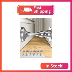 Crosize Magnetic Door Stoppers 6 Pack, Stainless Steel Door Stops, Silver