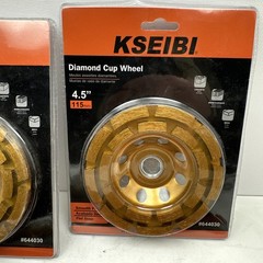 Lot Of 6 Kseibi 4.5″ Diamond Cup Wheel, Double Row Segmented, Smooth Concrete
