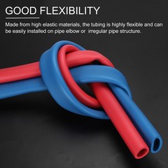 70.9 inch Length 0.98 inch ID Pipe Insulation PPR Foam Tubing 7mm Thick, Red