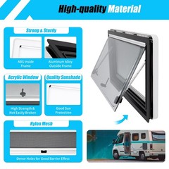 RV Caravan Camper Van Hinged Push Out Window 70° Vent Hatch 35.4×19.7in US Stock