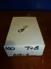 Thomas&Betts A186 Ring Tongue Terminals 22-16AWG #6 Hole Uninsulated-New In