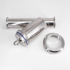 19/25/32/38 毫米 1.5 英寸三夹卫生 Y 形滤水器滤芯阀不锈钢-