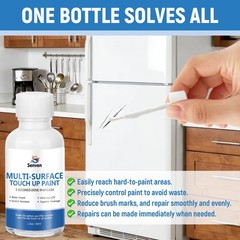 White Touch Up Paint High-Gloss Multi Surface Acrylic 30 ml,