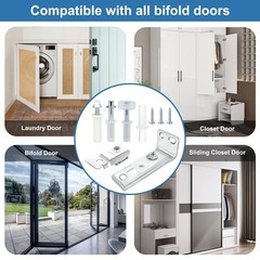 Bifold Door Hardware Repair Kit – 2 Pack with Parts for Bifold, Sliding, Clos…