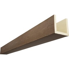 Ekena Millwork Timberthane Rough Cedar Faux Wood Beam 3-Sided U-Beam 6W X 4H X