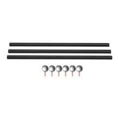 3 Pcs Modern Cross Arm Ladder Rest For Outdoor Lamp Posts And Poles Black