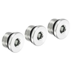 3Pack 9/16-18UNF Hex Head Pipe Fitting Plug Male Thread 45# Steel Plug