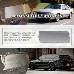 1/4″ Thickness Plenum Plate(1PCS) Compatible with Dodge 360 Magnum 5.2L 5.9L …