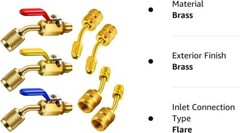 7 Pieces Air Conditioning Refrigerant Angled Compact Ball Valve 1/4 Inch