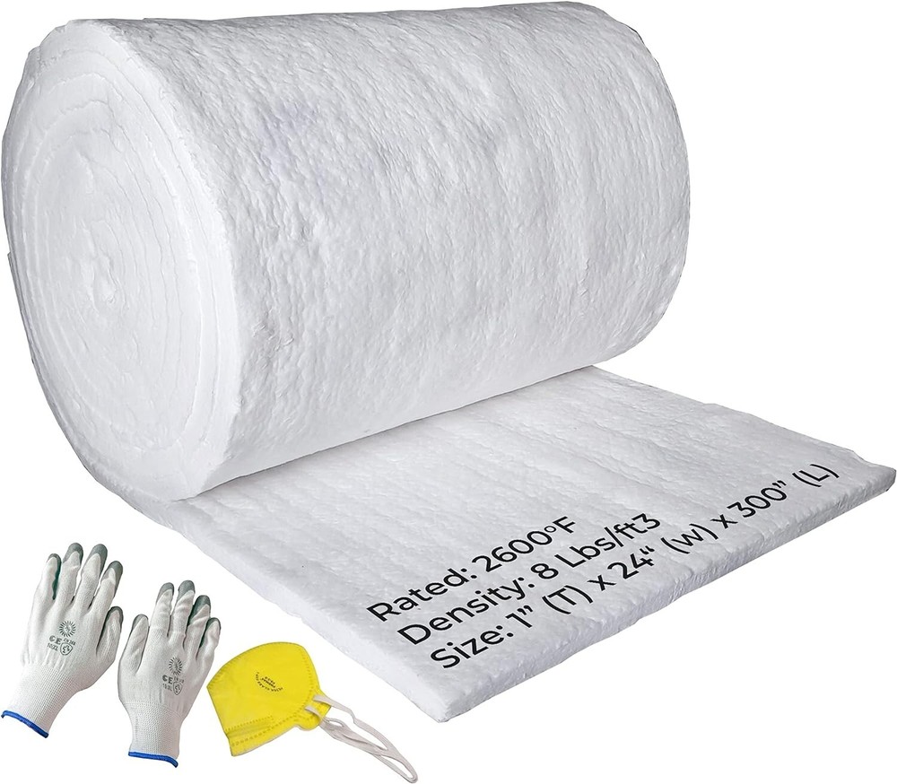 Ceramic Fiber Insulation Blanket 1″x24″x300″ High Temp Thermal Insulation 2600F