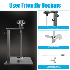 Pneumatic Stainless Steel Mix Tool Pneumatic Bracket Mixer Tank Barrel Air Mix