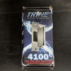 Trine 4100 Electric Strike Plate Satin Stainless Steel Silver