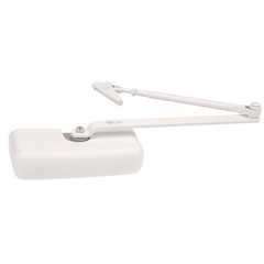 Brinks Residential Adjustable Steel Hydraulic Door Closer White Heavy Duty