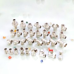 Copper Compression Fittings Straight Elbow Tee Gas Adapters Tube Pipe Connector