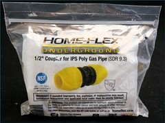 Home-Flex 1/2 in. IPS DR 9.3 Underground Yellow Poly Gas Pipe Coupler