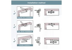 Onarway Door Closer / Closure Adjustable Automatic Sliver Door Weights 99~132 Lb