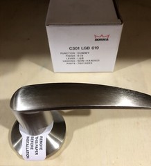 Dorma C301 LGB 619 Non-Handed Dummy Door Lever BRUSHED NICKEL