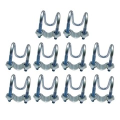 10Pcs Crosses Pipe Clamp Screw Bolt Connector Metal Steel Pipes Connector