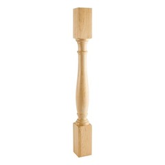 35-1/2″ Tall- Turned Wood Post (Island Leg). 3-3/4″ x 3-3/4″ x 35-1/2″