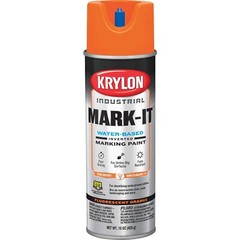 Krylon 732008 Industrial Mark-It WB Inverted Marking Paint – Fluorescent Orange