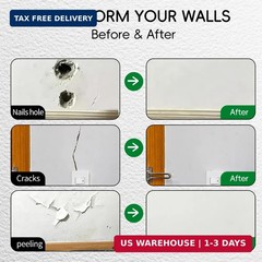 Drywall Repair Kit Wall Hole Patch Spackle Putty 8.5oz+ w Scraper Quick Fix