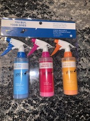 Yoobi Spray Sidewalk Paint Washable 3 Pack Blue Pink Orange Creativity Art