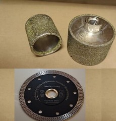 2 Inch ceramic marble porcelain granite core bit 4 1/2 Inch mesh rim saw blade