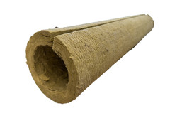 Box of 7 qty Rockwool Mineral Wool Pipe Insulation 6″ ID X 1″ 39″ Free Ship