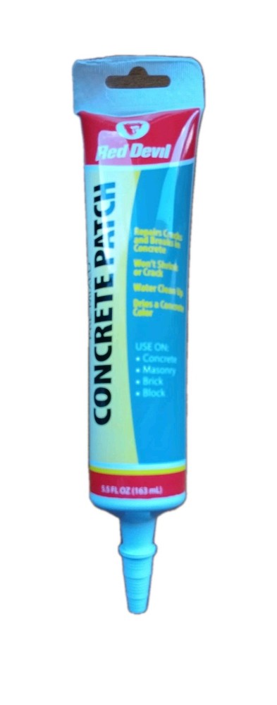 Red Devil 0645 Concrete Repair Patch Cement Crack Filler, 5.5 Oz Squeeze Tube