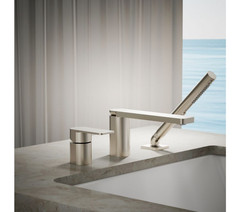 Kohler | Parallel 3 Hole Bath Filler in Vibrant Brushed Nickel