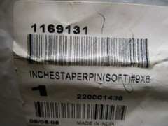 #9 0.466″-19/32″End Dia 6″L Plain C/S Std Tapered Pin